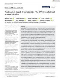 Treatment of stage I–III periodontitis—The EFP S3 level clinical practice guideline